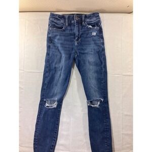 American Eagle Outfitters Womens Hi Rise Jegging Jeans Size 0 Short Ripped